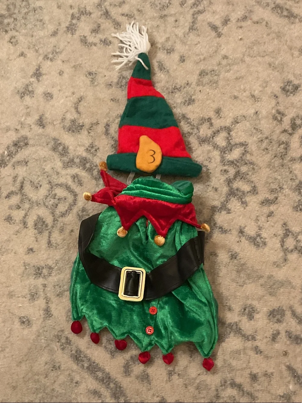 At home medium dog elf and elf hat set!